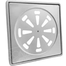 Ralo Inox 15x15 E Caixilho Porta Grelha Inox 304 Kit Banheiro Suporte Ralo Quadrado 15cm Tampa Caixa