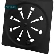 Ralo Quadrado Preto Inox 10x10 Tampa Anti Odor Grelha Abre e Fecha 10cm Ralo De Banheiro Com Fecho