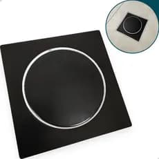 Ralo Click Preto 15x15 Quadrado Inox Banheiro Ralo Inteligente Black Fosco para Lavabo Outlet