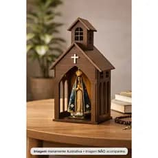 Oratório Capela 31cm Grande MDF Decoração Religiosa Casa