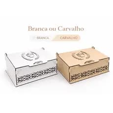Caixa Branca para Batizado em MDF | Lembrança Religiosa com Corte a Laser Convite Padrinhos