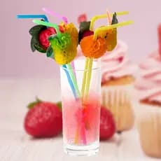 60 Canudos Drinks Decorados Frutas Festa Tropical