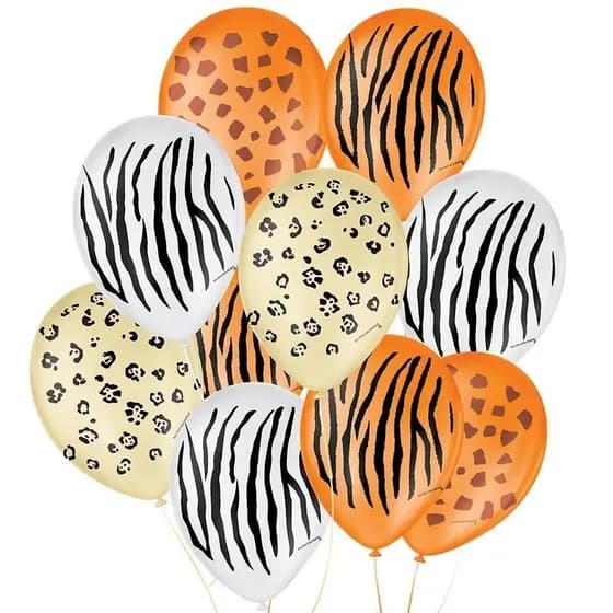 Balão Aniversario Festa Decoração Safari 23cm - 50 unidades