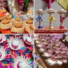 60 Mini Chapéu de Palha Festa Decoração Junina chapeuzinho junino Enfeite de Mesa Arraiá junino