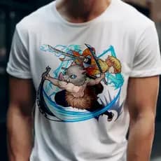Camiseta Demon Slayer Masculina Feminina Basica Unissex, Blusa Anime Camisa Malha Fria Modelo Lisa Raglan