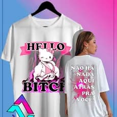 Blusa Hello Kitty Maromba Camiseta Academia Feminina Personalizada  Ideal Para Treino ! Blusa T-Shirt Unissex, Camisa Malha Fria Modelo Barbie dry fit Lisa Raglan