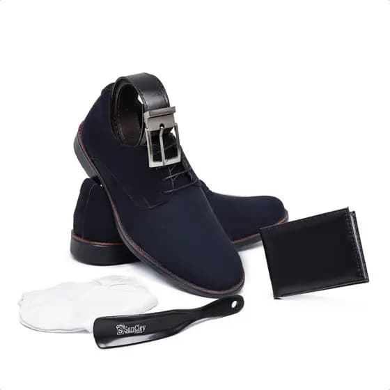 KIT 5X1 SAPATO MASCULINO OXFORD BROGUE CASUAL SANCLEY