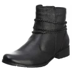 Bota Cano Curto Feminina 100% Couro 5040 Preta