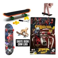 Skate de Dedo Homem Aranha Boneco Spider Man