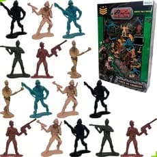 100 Bonecos Soldadinhos De Plástico Soldados Miniaturas Exército Militar