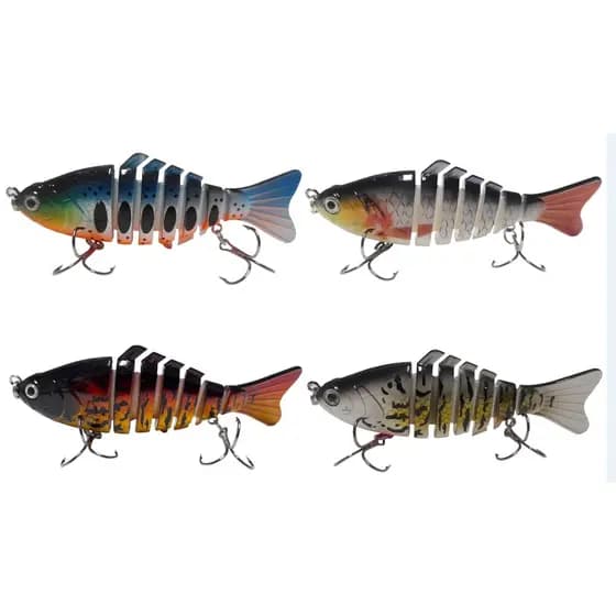 Isca Artificial Lambari Articulado Pesca 10cm 15g  7 segmentos - Diversas Cores
