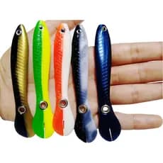 Kit 05 Isca Artificial Soft Jig 10cm 7g Macia Realista Silicone Bait Swing - Pesca Tucunaré Robalo