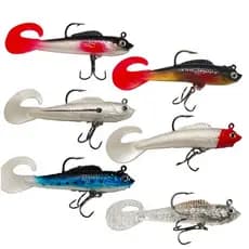 Isca Artificial Grub Soft Silicone 8cm 9g Jig Head Garateia Ideal Tucunaré Robalo Traíra Blackbass