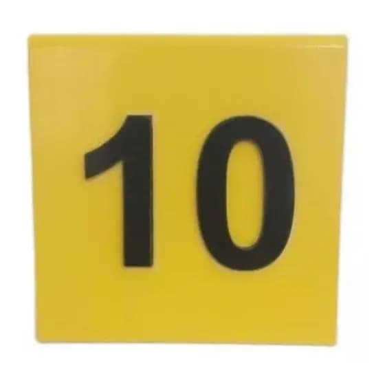 Display Pequeno 5x5cm Placa Numerador Mesa Bar Amarelo Alto Relevo 20pçs