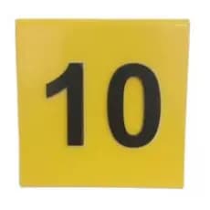 Display Pequeno 5x5cm Placa Numerador Mesa Bar Amarelo Alto Relevo 20pçs