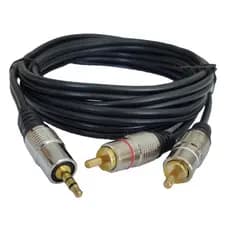 CABO P2 RCA 2M ESTÉREO AUXILIAR BLINDADO PREMIUM