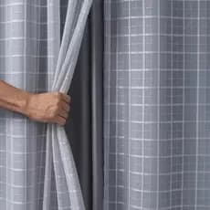 Cortina Blackout PVC/VOIL XADREX para Sala, quarto e escritório 3,00 x 2,70 100% Vedação