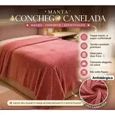 Manta fofinha Canelada/Cobreleito Aconchego-Manta Soft Antialérgica 2,20 X 2,50