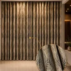 CORTINAR JACKARD INGLÊS VAZADO LUXO PARA QUARTO E SALA (COM FORRO DE MICROFIBRA) TECIDO EXCLUSIVO!