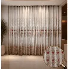 CORTINA VOIL LUXO BORDADO PARA SALA E QUARTO (FORRO DE MICROFIBRA) BORDADO EXCLUSIVO!