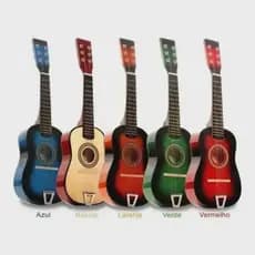 Mini Violão Infantil Corda De Aço + Palheta