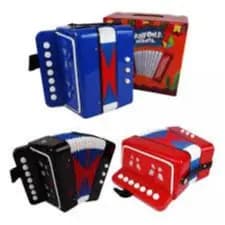 Sanfona Acordeon Gaita Infantil 3 Baixos Brinquedo Crianças