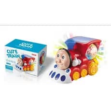 Trem Trenzinho Musical Infantil Á Pilha Bate E Volta Com Luzes