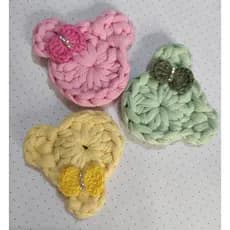 Chaveiro de ursinho fio de malha kit com 10/25/30  unidades