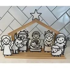 Kit para colorir presépio impressão 3D