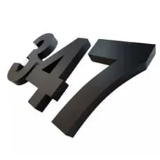KIT 3 NÚMEROS RESIDENCIAIS AÇO INOX PRETO 20CM 3D/ NÚMEROS PARA CASA