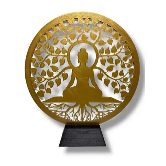Luminária Decorativa Buda e Árvore Bodhi Para Quarto Meditação