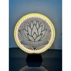 Lúminária Flor de Lótus Para Quarto Meditação