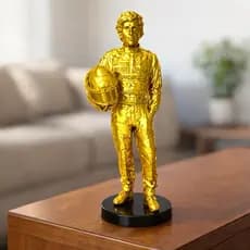 Estatueta Ayrton Senna 24cm Decorativa Premium