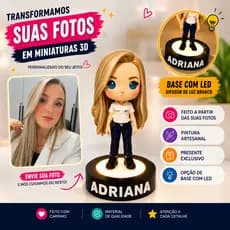 Boneco Pop personalizado com Caixa + Base iluminada | Presente Criativo