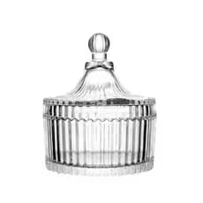 bomboniere de vidro com tampa  255ml