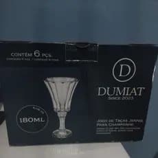 jogo de taça de vidro 6 peças 180 ml transparente