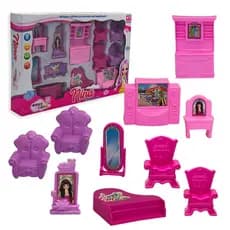 Kit de Acessórios para Casa da Nina - 12 Unidades, Brinquedo Infantil para Menina