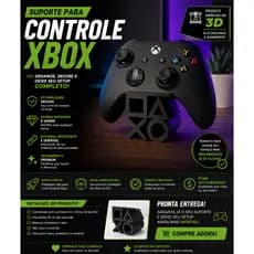 Suporte para Controle Xbox Series X S One Controle PC Gamer Organizador Impresso 3D Geek