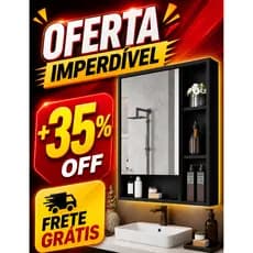 LIQUIDA!!!   Armário Banheiro com Espelheira Porta Selene - Várias Cores
