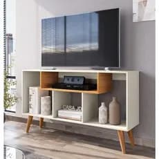 Rack Para TV 43 Polegadas Zarah Bancada Sala Com Pés Retrô Decorativo – Várias Cores
