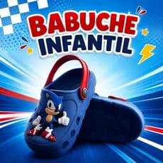 Babuche Infantil Menino Azul Confortável Leve Antiderrapante Calce Fácil Estiloso