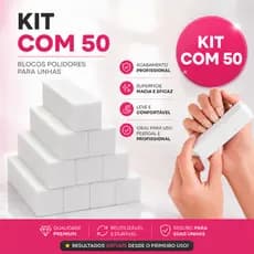 KIT LIXAS BLOCO POLIDORA DE UNHAS E TIPS ALONGAMENTO Polidora Para Unhas Gel Porcelana