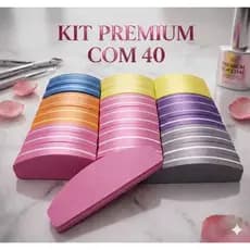 Kit Mini Lixas Buffer bumerang Polidoras fecha poros 10/20/40 un