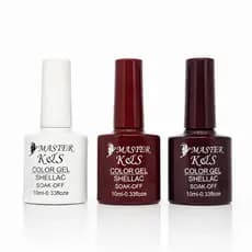 Kit 3 Esmalte de Unhas em Gel XD/K&S e lirio LED UV COLEÇÕES soak-off Manicure
