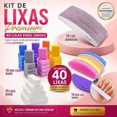 KIT LIXAS DE UNHAS -BLOCO BOOMERANG BUFFER  100/180 MINI LIXAS