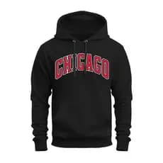 Moletom canguru estampado algodão chicago hom tamanho GG