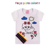 Camiseta para colorir Ovelha Branco