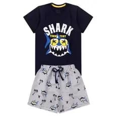 Conjunto Infantil Menino Shark Marinho