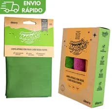 KIT 4 Limpa Vidros Pano Mágico Ákora 40x40cm Uso Geral Microfibra Poliéster e Poliamida