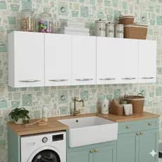 Armário Aéreo 6 Portas Multiuso Para Cozinha